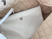 CHANEL | 22 Handbag Shiny Calfskin & Silver-Tone Metal White AS3261 - 4