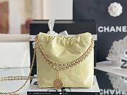 CHANEL | 22 mini bag Glossy Calfskin & Gold Metal Yellow AS3260 - 4
