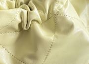 CHANEL | 22 mini bag Glossy Calfskin & Gold Metal Yellow AS3260 - 5