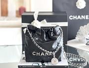 CHANEL | 22 mini bag Glossy Calfskin & Silver Metal Black AS3260 - 3