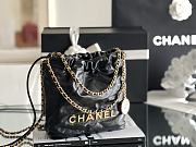 CHANEL | 22 mini bag Glossy Calfskin & Gold Metal Black AS3260 - 6