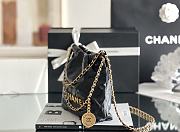 CHANEL | 22 mini bag Glossy Calfskin & Gold Metal Black AS3260 - 5