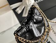 CHANEL | 22 mini bag Glossy Calfskin & Gold Metal Black AS3260 - 4