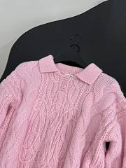CELINE | New Wool Blend Polo Shirt Pink - 5