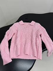 CELINE | New Wool Blend Polo Shirt Pink - 4