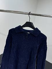 CELINE | New Wool Blend Polo Shirt Navy Blue - 6