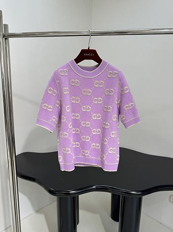GUCCI | New GG Wool Jacquard Sweater Purple