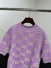 GUCCI | New GG Wool Jacquard Sweater Purple - 4