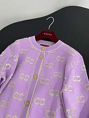 GUCCI | GG Wool Jacquard Cardigan Purple - 6