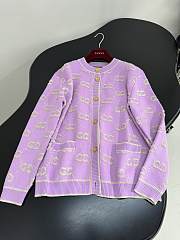 GUCCI | GG Wool Jacquard Cardigan Purple - 4
