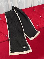 CHANEL | Border Long Scarf Black - 3