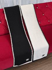 CHANEL | Border Long Scarf Black - 4
