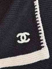 CHANEL | Border Long Scarf Black - 5