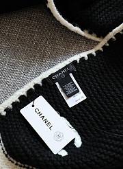 CHANEL | Border Long Scarf Black - 6