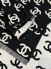 CHANEL | Book Seal Wool Long Scarf - 2