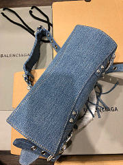 Balenciaga Neo Cagole City Denim Shoulder Bag - 6