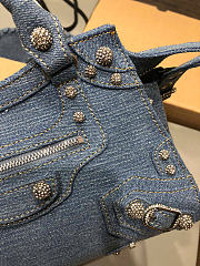 Balenciaga Neo Cagole City Denim Shoulder Bag - 2
