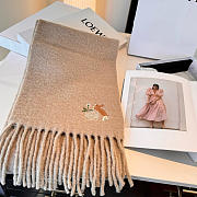 Loewe mohair scarf in dark beige - 1