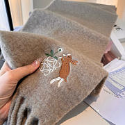 Loewe mohair scarf in dark beige - 2