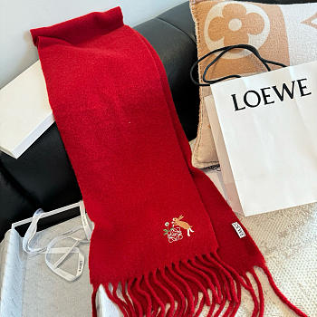 Loewe mohair scarf in red