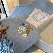Loewe mohair scarf in blue - 6