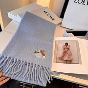 Loewe mohair scarf in blue - 3