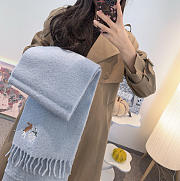 Loewe mohair scarf in blue - 2