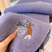 Loewe mohair scarf in purble - 4
