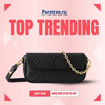 LV Wallet On Chain Ivy Black Monogram Empreinte 23.5x12x4.3 cm