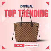 Louis Vuitton | Neverfull MM Damier Ebene Rose Ballerine - 31 x 28 x 14cm - 1