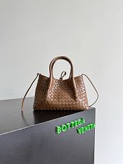 BOTTEGA VENETA | Small Pinacoteca silky calfskin tote bag Nocciola/amber - 1