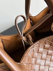 BOTTEGA VENETA | Small Pinacoteca silky calfskin tote bag Nocciola/amber - 4