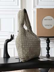 BOTTEGA VENETA | Large Hop Intrecciato suede shoulder bag Cypress - 3
