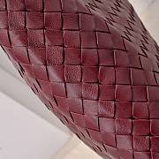 BOTTEGA VENETA | Large Hop Intrecciato suede shoulder bag burgundy - 6