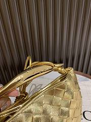 BOTTEGA VENETA | Sardine intrecciato metallic leather gold - 4