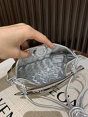 BOTTEGA VENETA | Sardine intrecciato metallic leather silver - 6