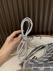 BOTTEGA VENETA | Sardine intrecciato metallic leather silver - 5