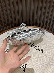 BOTTEGA VENETA | Sardine intrecciato metallic leather silver - 4