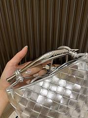 BOTTEGA VENETA | Sardine intrecciato metallic leather silver - 2