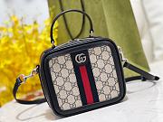 GUCCI | Ophidia Shoulder Bag Navy Blue Leather Plastic - 4