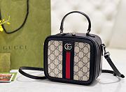 GUCCI | Ophidia Shoulder Bag Navy Blue Leather Plastic - 3