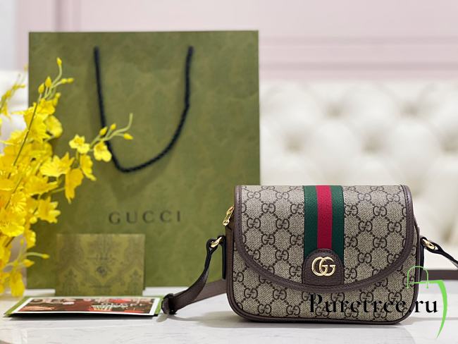 GUCCI |  Ophidia Mini Shoulder Bag Brown - 1