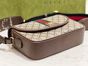 GUCCI OPHIDIA GG SMALL SHOULDER BAG BROWN  - 6
