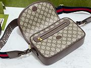 GUCCI OPHIDIA GG SMALL SHOULDER BAG BROWN  - 4