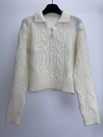 Celine new knitted fir in white