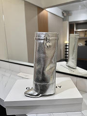 Givenchy Shark Lock Boots In Silver  - 3