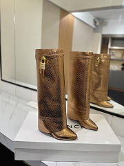 Givenchy Shark Lock Boots In Gold - 1
