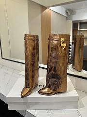 Givenchy Shark Lock Boots In Gold - 3