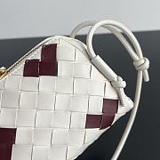 BOTTEGA VENETA | Concert Pouch Intrecciato nappa leather Chalk/dark red - 6