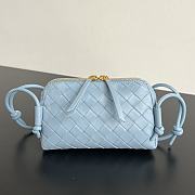 BOTTEGA VENETA | Concert Pouch Intrecciato nappa leather blue - 1
